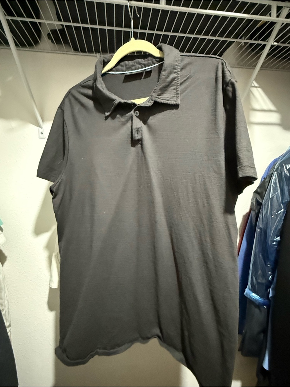 Marc Anthony Men's Casual Short-Sleeve Button Down Polo - Black